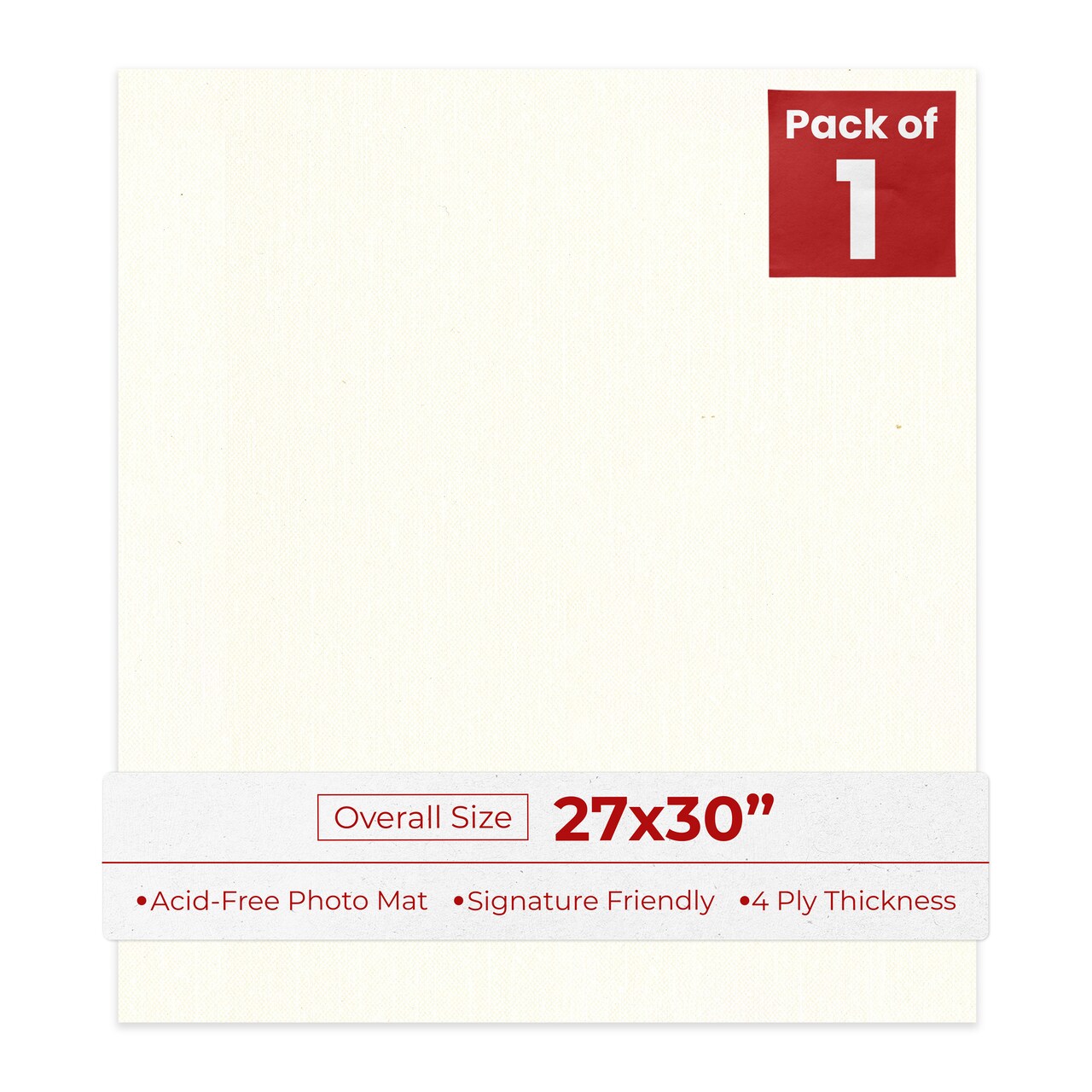 Beige Canvas 27x30 Uncut Mat Board - Blank Sheets, No Opening